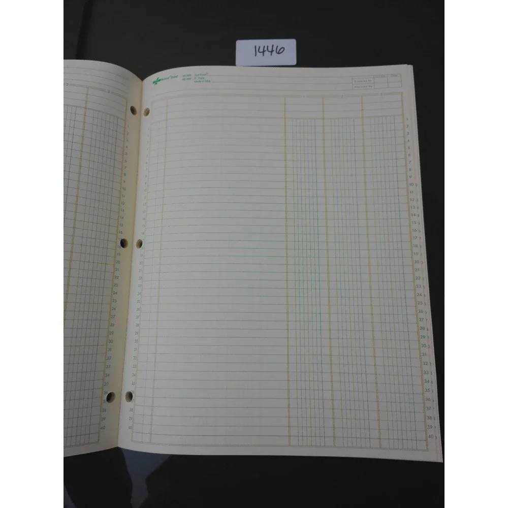 National Brand Premium Analysis Pad Unisex 11x8.5 Green 3 Column 50 Sheet 45-303